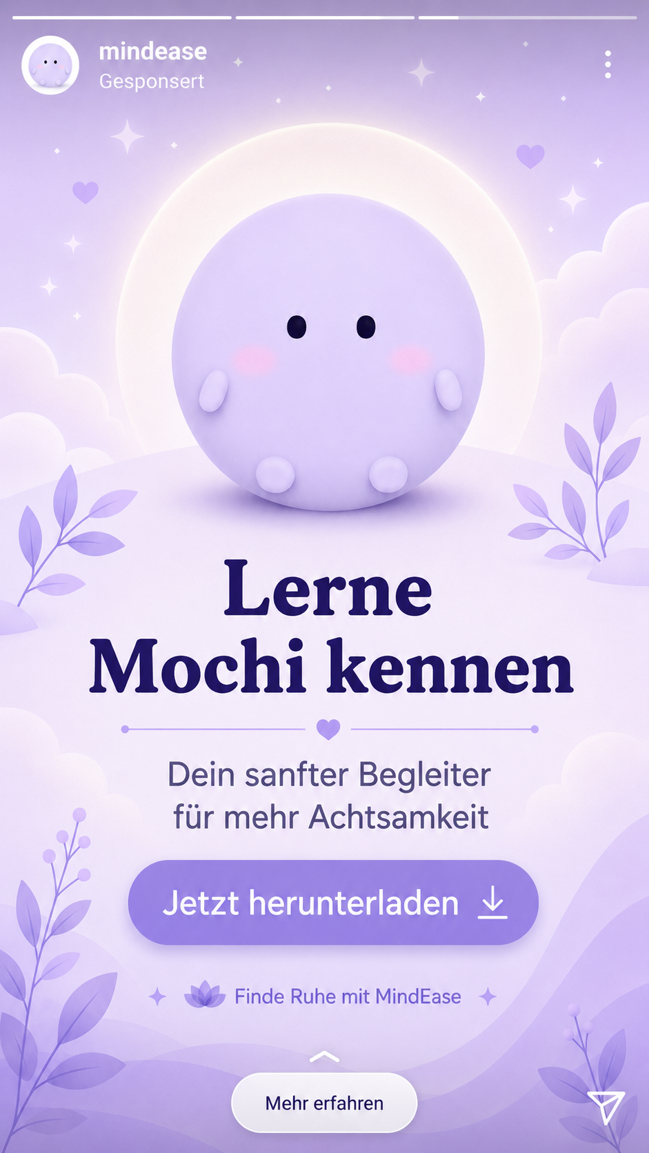 MindEase Instagram story mockup